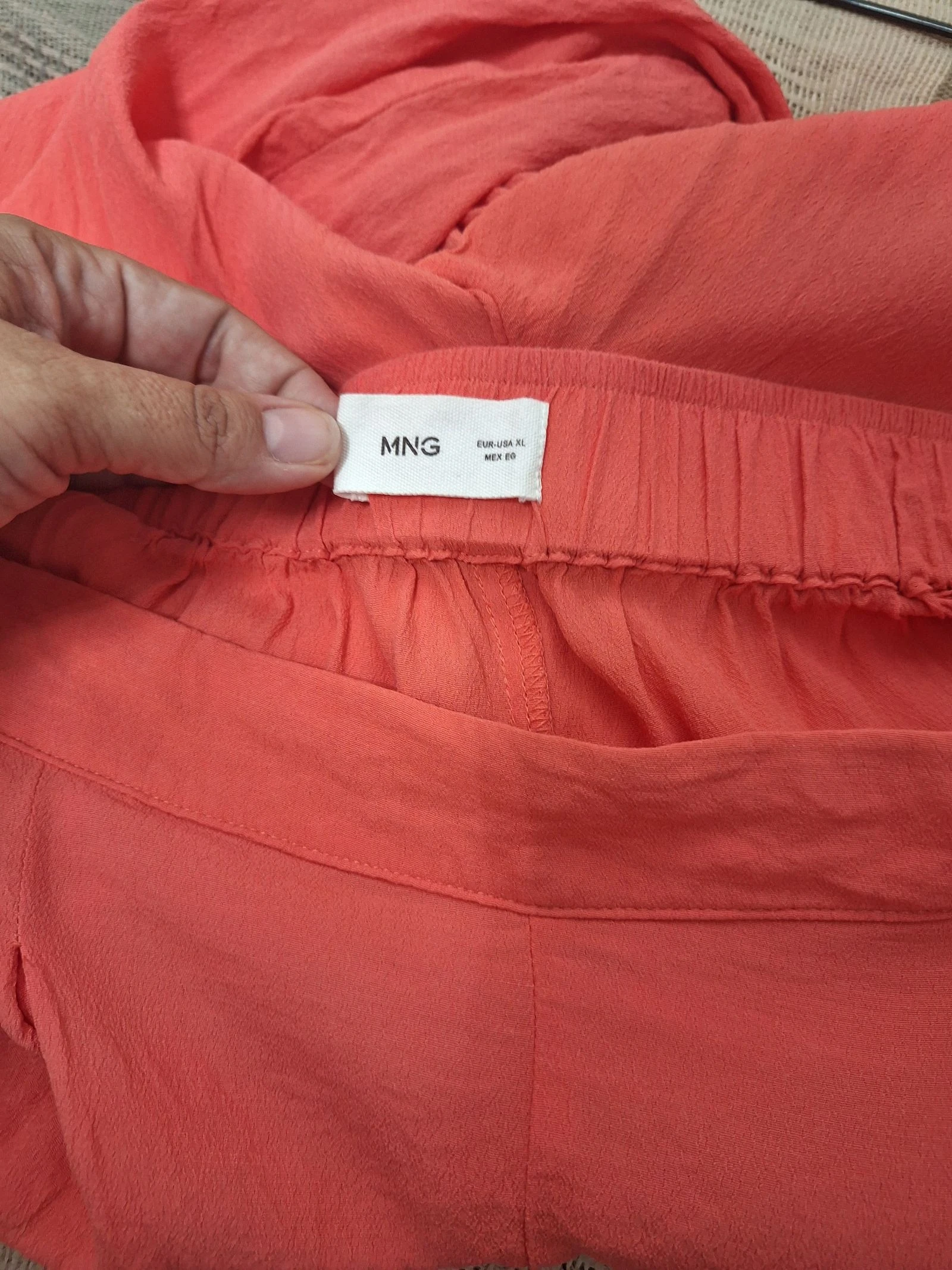 Mango XL coral fluid summer palazzo pants – photo 4